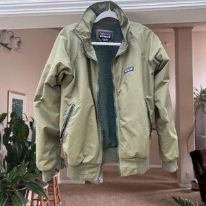 Patagonia Green Men's Bomber Jacket Vintage Fleece Lined
